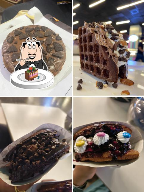 Chocolate cake at Waffle Bites