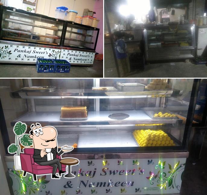 The interior of Pankaj Sweets And Namkeen