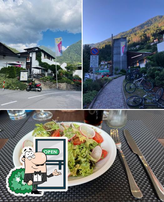 Questa è la immagine che raffigura la esterno e cibo di SportArena Passeier-Passiria