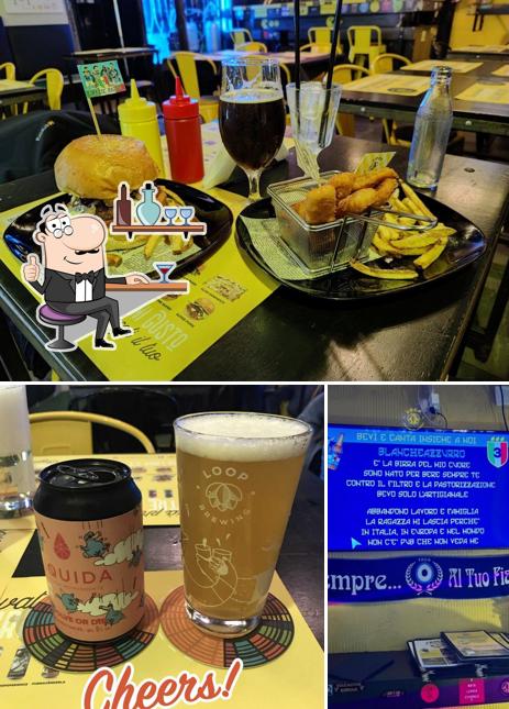 Gli interni di Loop Birreria