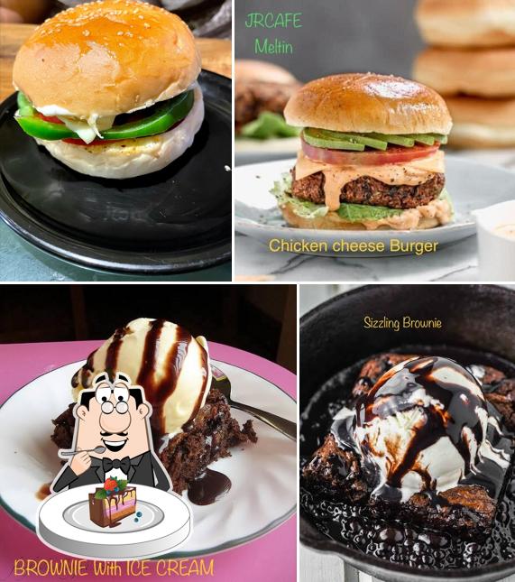 Chocolate cake at Melt in - JR Café Cappuccino Ice Cream Parlor