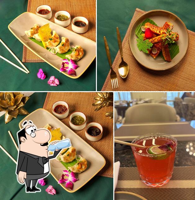 The restaurant's drink and food