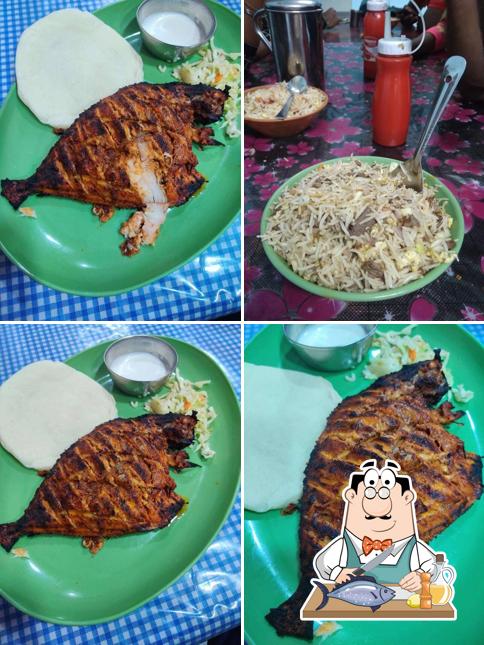 Grilled salmon at Shaji pappante tea shop Thiruvalla