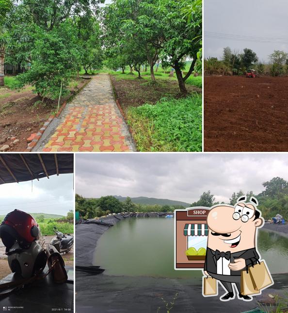 You can get some fresh air at the outside area of Farmers Food Factory