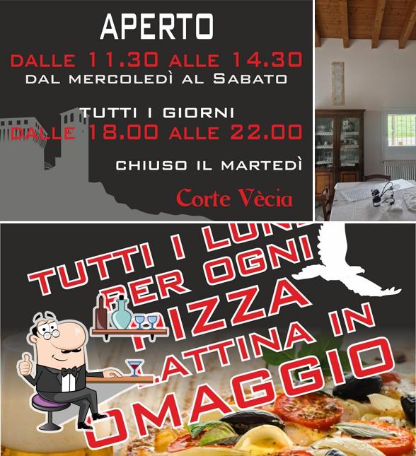 Gli interni di Pizzeria corte vècia