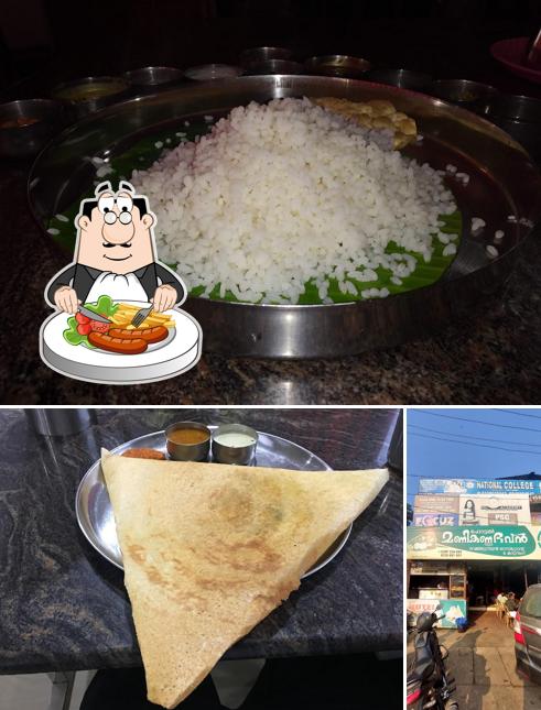 The image of Hotel Manikanda Bhavan’s food and exterior
