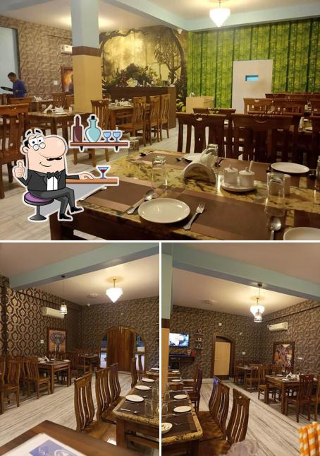 The interior of Vasundhara Hotel And Restaurant