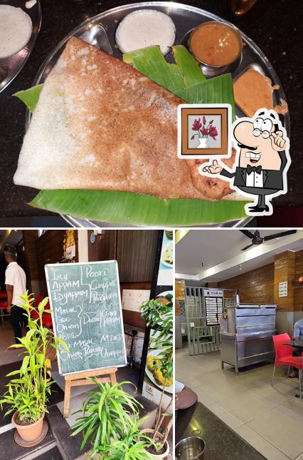 The interior of Alankar Vegetarian Restaurant