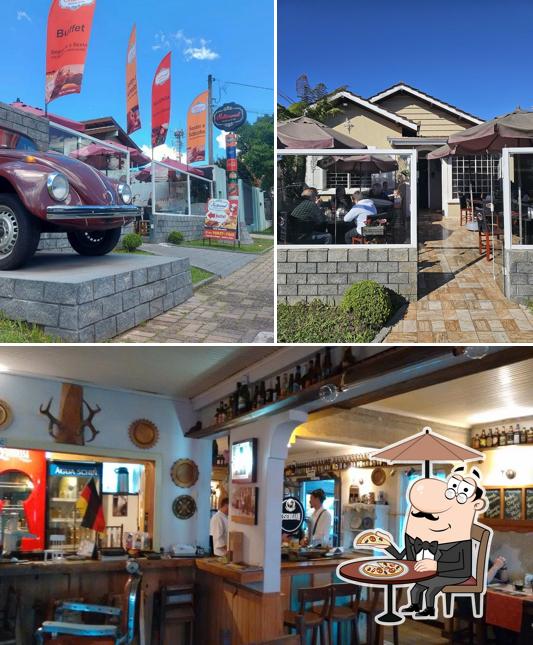 Entre diferentes coisas, exterior e interior podem ser encontrados no Restaurante Schimmel