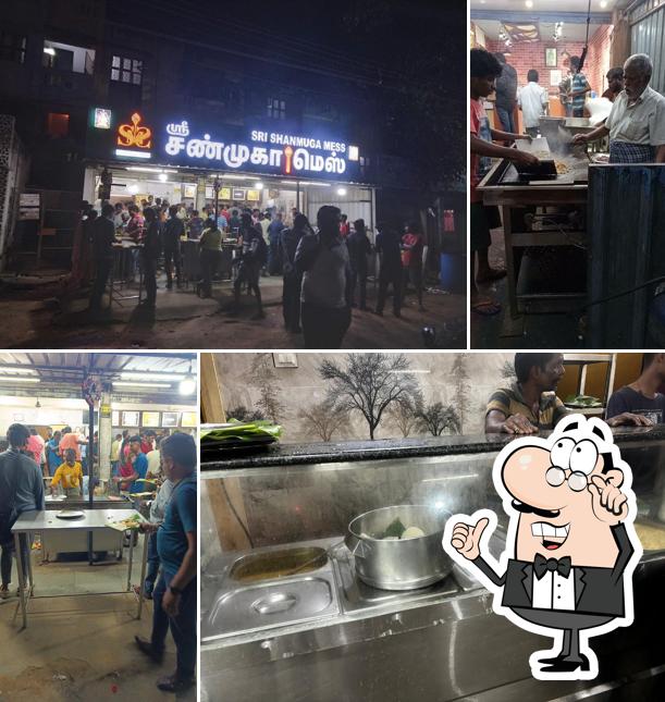 The interior of Sri Shanmuga Mess