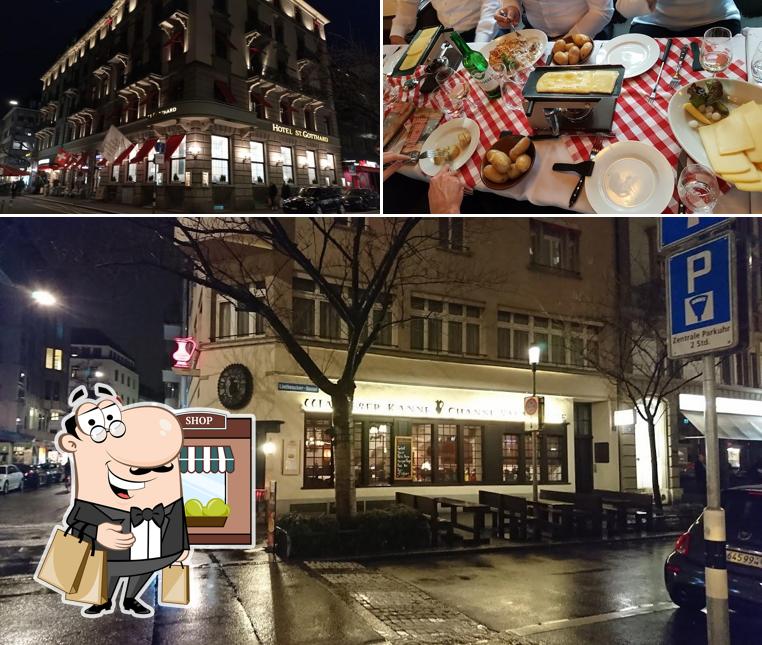 Tra le diverse cose da Walliser Kanne si possono trovare la esterno e tavolo da pranzo