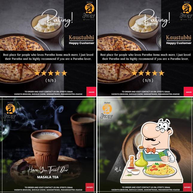 The restaurant's food and drink