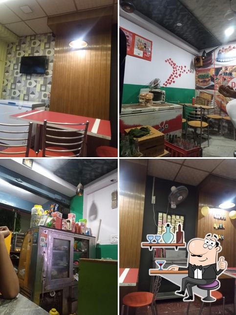 Take a seat at one of the tables at Maddy's cafe