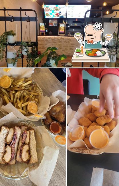 Questa è la foto che presenta la cibo e interni di MEALZ ( SlurpBurger x SukiSando x Cotcotte )