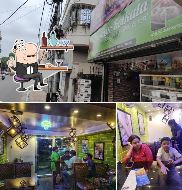 The interior of Namaste Kolkata