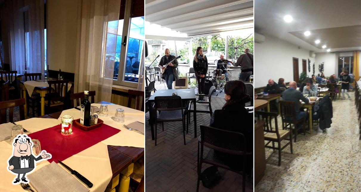 Gli interni di Osteria Corte Casette