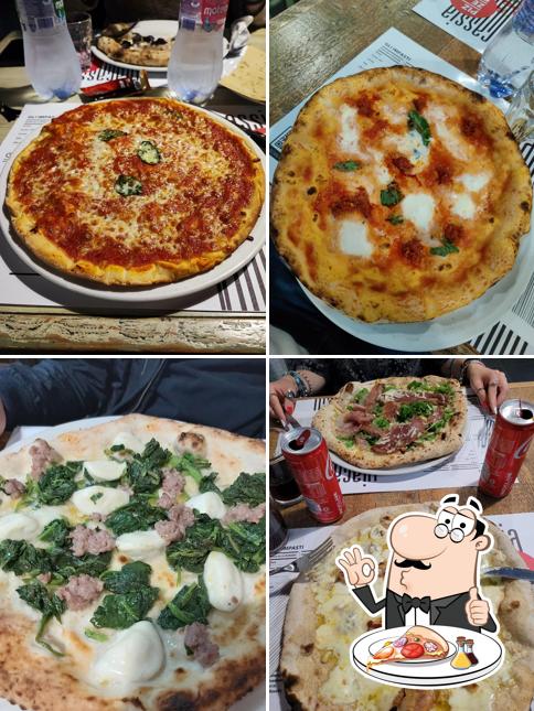 A Pizzeria Via Cassia, puoi ordinare una bella pizza
