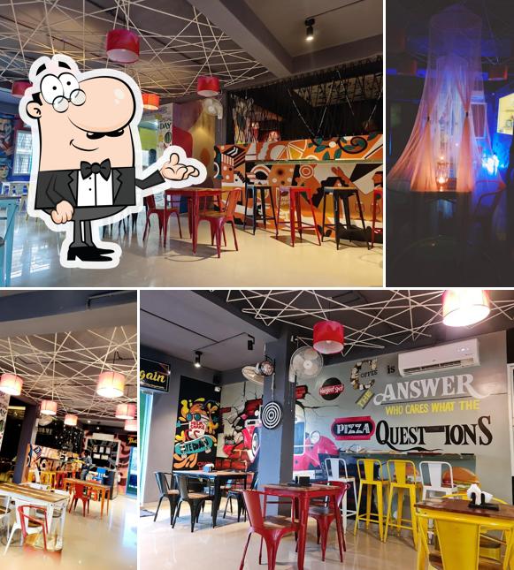 The interior of Helly & Chilly cafe