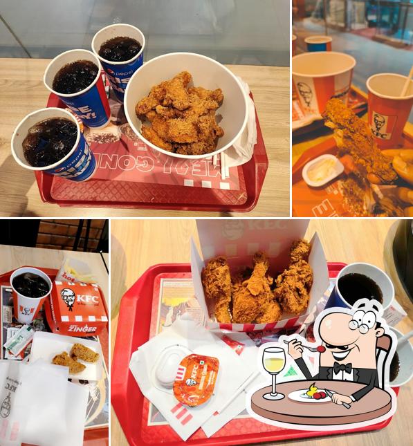 Fried chicken at KFC