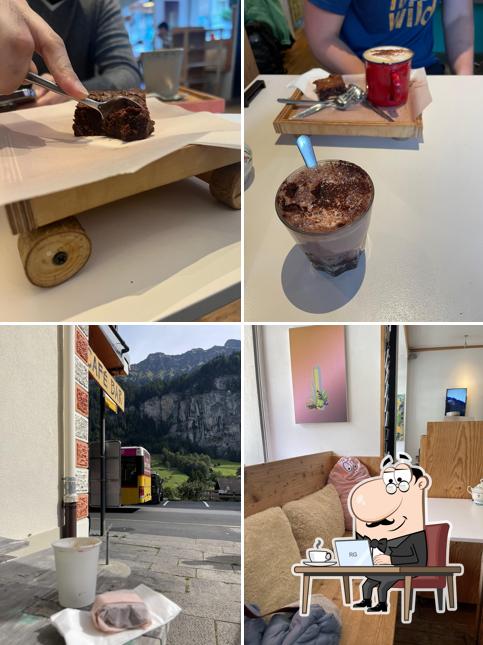 Dai un’occhiata alla immagine che presenta la interni e cibo di Cafe Bar