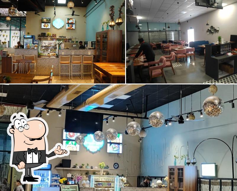 Take a seat at one of the tables at The European Street