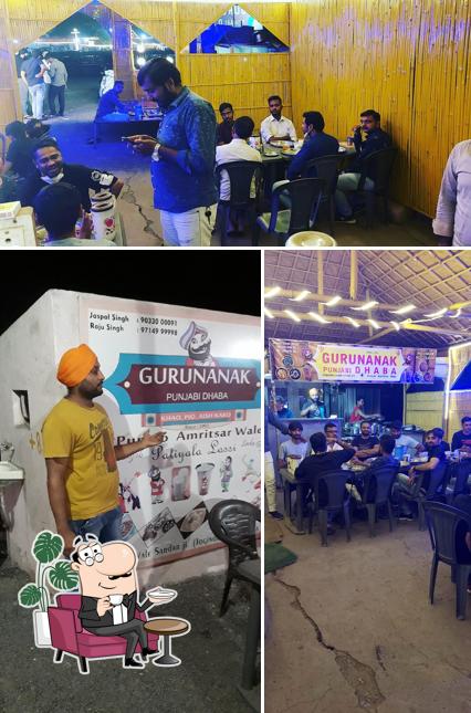 Take a seat at one of the tables at Gurunanak Punjabi Dhaba