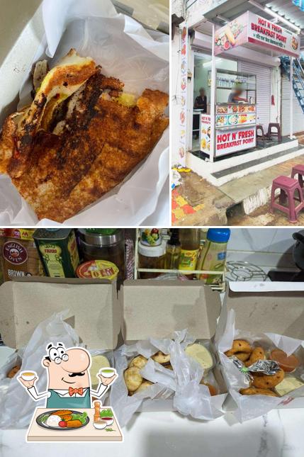 Take a look at the photo showing food and beverage at Hot 'N' Fresh Breakfast Point