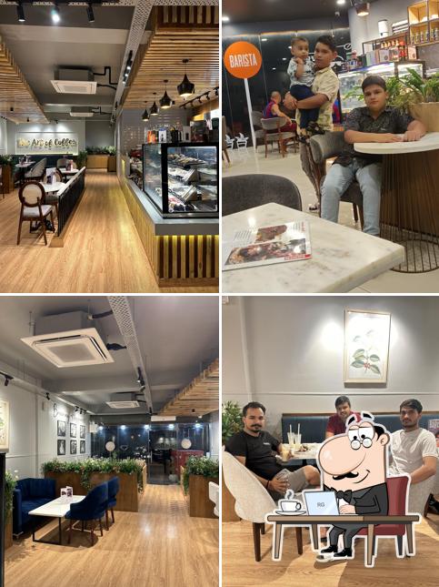 The interior of Barista Rohtak
