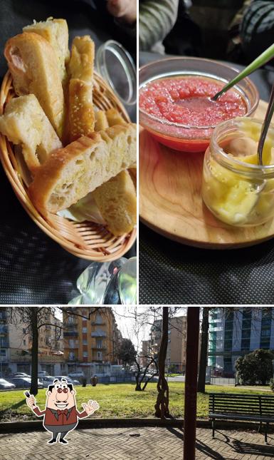 La cibo e esterno del ristorante