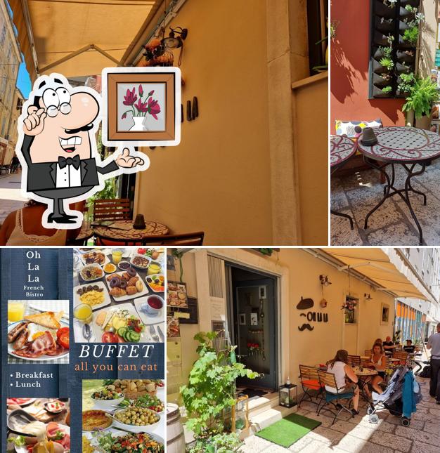 Gli interni di Oh La La French Bistro