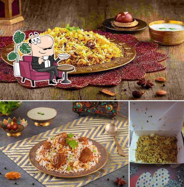 This is the photo displaying interior and food at Behrouz Biryani Hazratganj