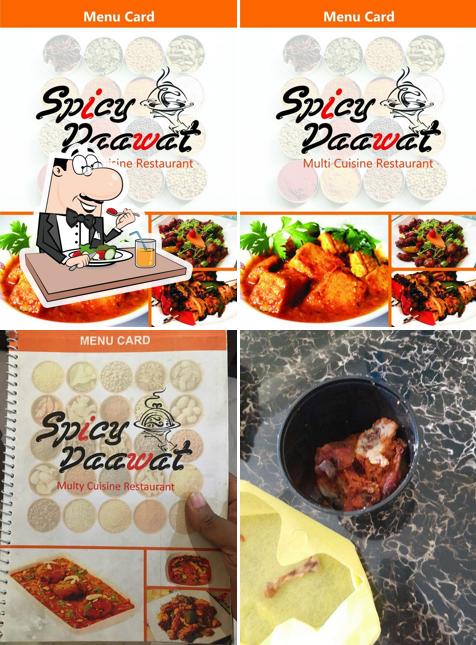 Food at Hotel Puja Residency and Spicey Daawat Restaurant