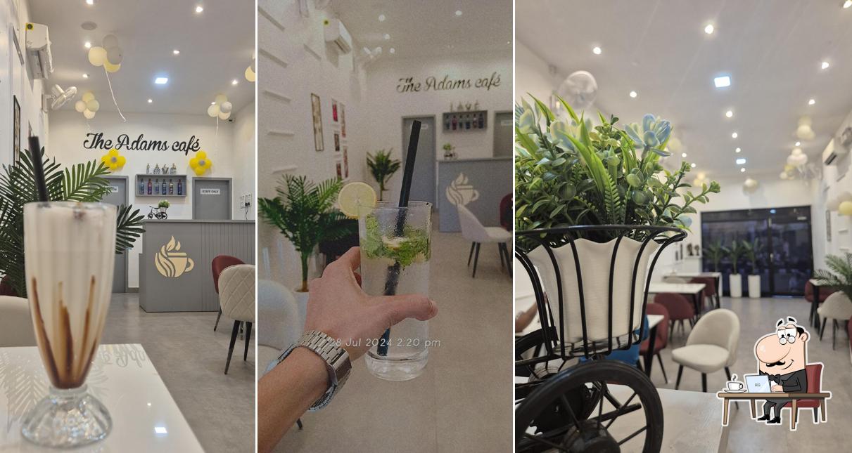The interior of The Adams cafe