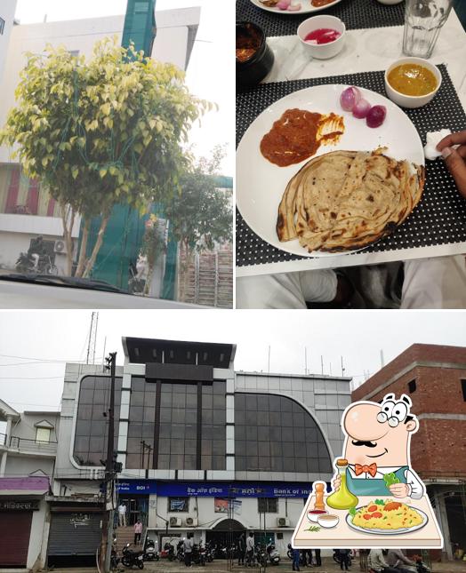 This is the picture displaying food and exterior at Hotel Gomti And Restaurant - Best Vegetarian Restaurants Top Family Hotels in Jaunpur