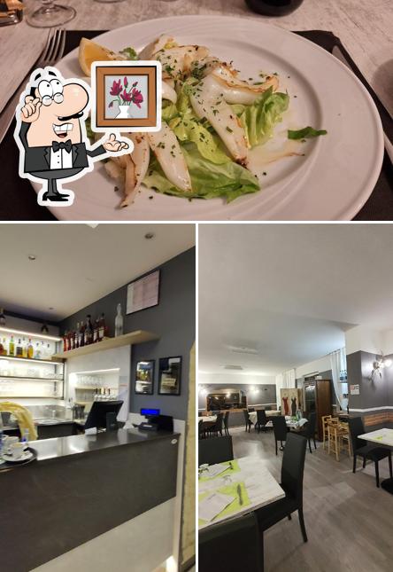 La immagine di interni e cibo da Ristorante Pizzeria Smeraldo