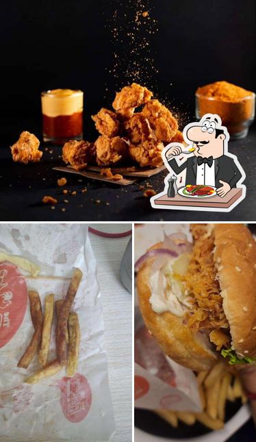 Take a look at the picture showing food and beverage at The Rooster