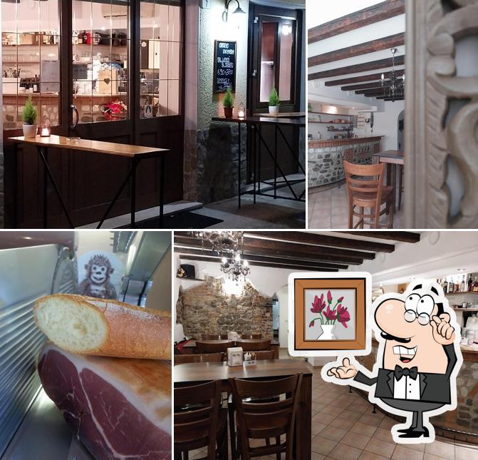 Gli interni di Osteria Trinchetto