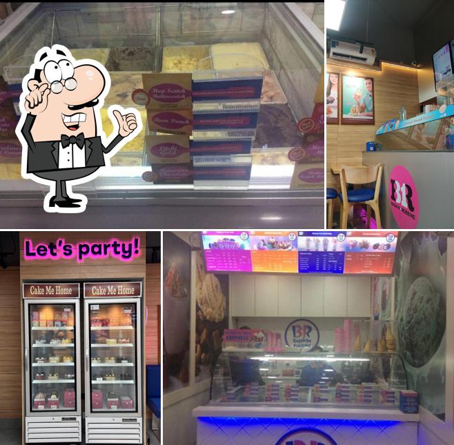The interior of Baskin Robbins