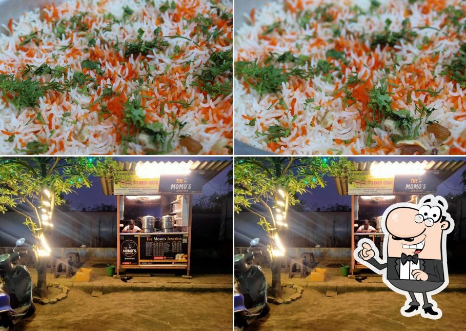 Among various things one can find exterior and food at The Momo's Junction