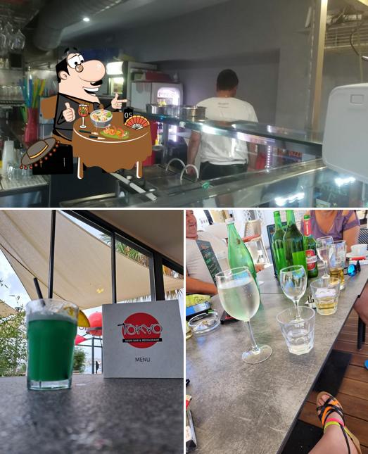 La cibo e interni del ristorante