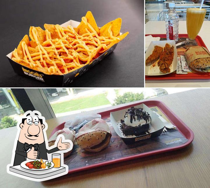 Among various things one can find food and interior at Biggies Burger