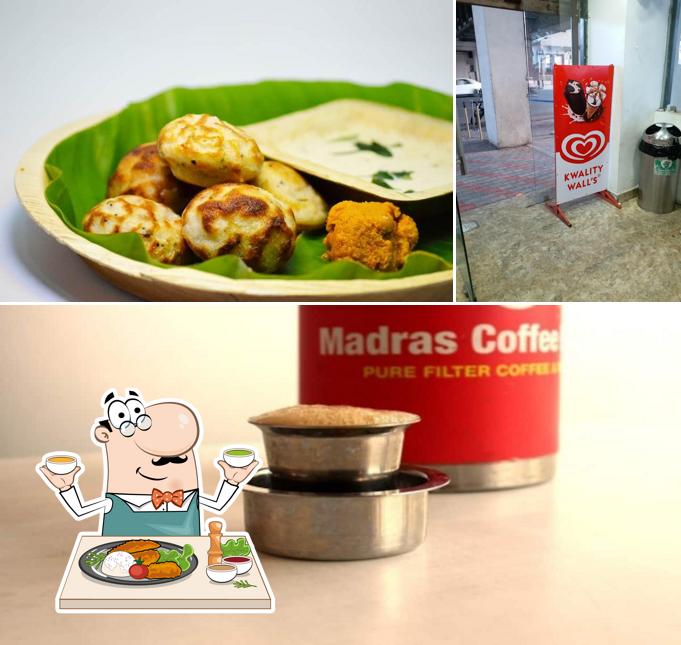 Among various things one can find food and exterior at Madras coffee House