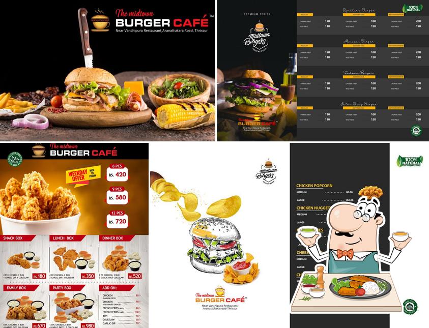 Food at The Midtown burger cafe