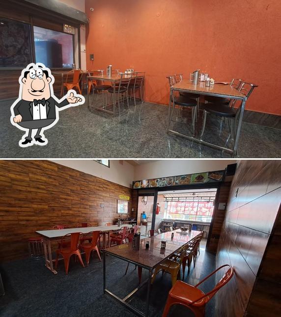 The interior of Mahaveer Thali Restaurant