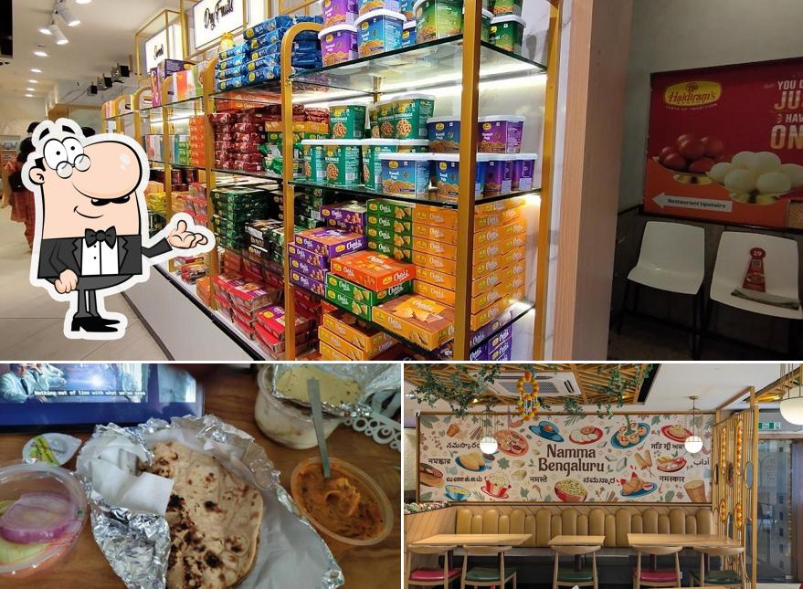 The image of interior and food at Haldiram's