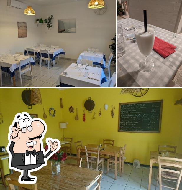 Gli interni di Trattoria Il Borgo