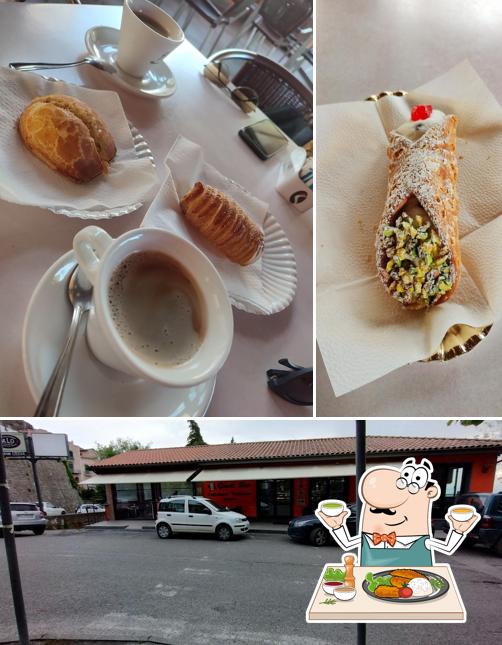 La cibo e esterno del ristorante