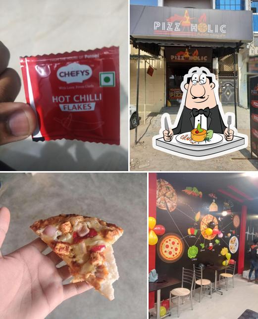 Food at PizzaHolic.In