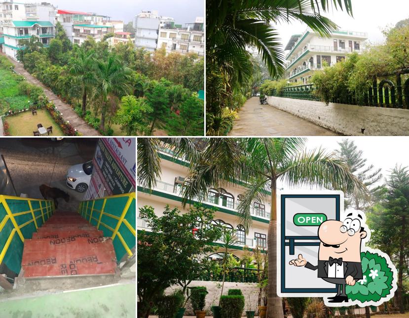 You can get some fresh air outside Vatika Cafe Restaurant in Tapovan