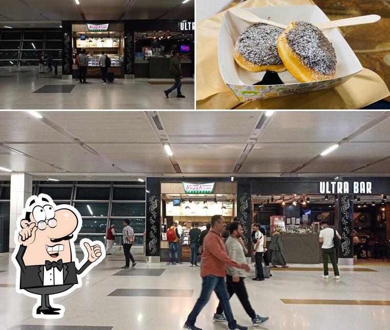 Krispy Kreme Doughnuts is distinguished by interior and food